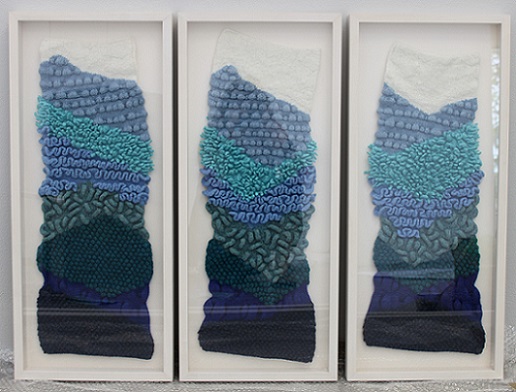 Internal landscapes knitted felted wool 2014 2